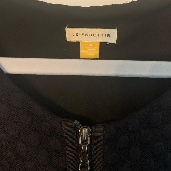 Anthropologie Leifsdottir Sleeveless zip black dress Size 10 - Picture 3 of 11